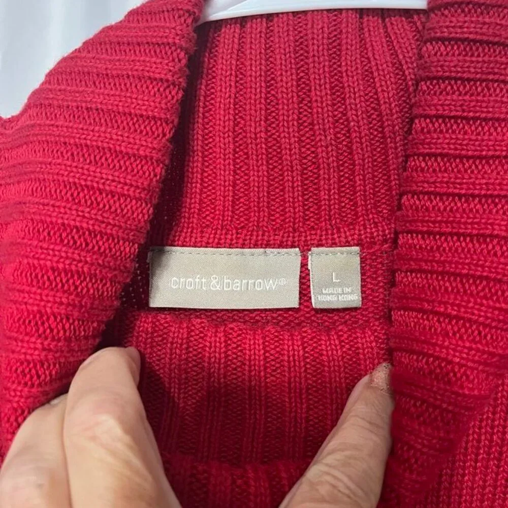 Croft & Barrow Red Turtleneck Sweater | Size L